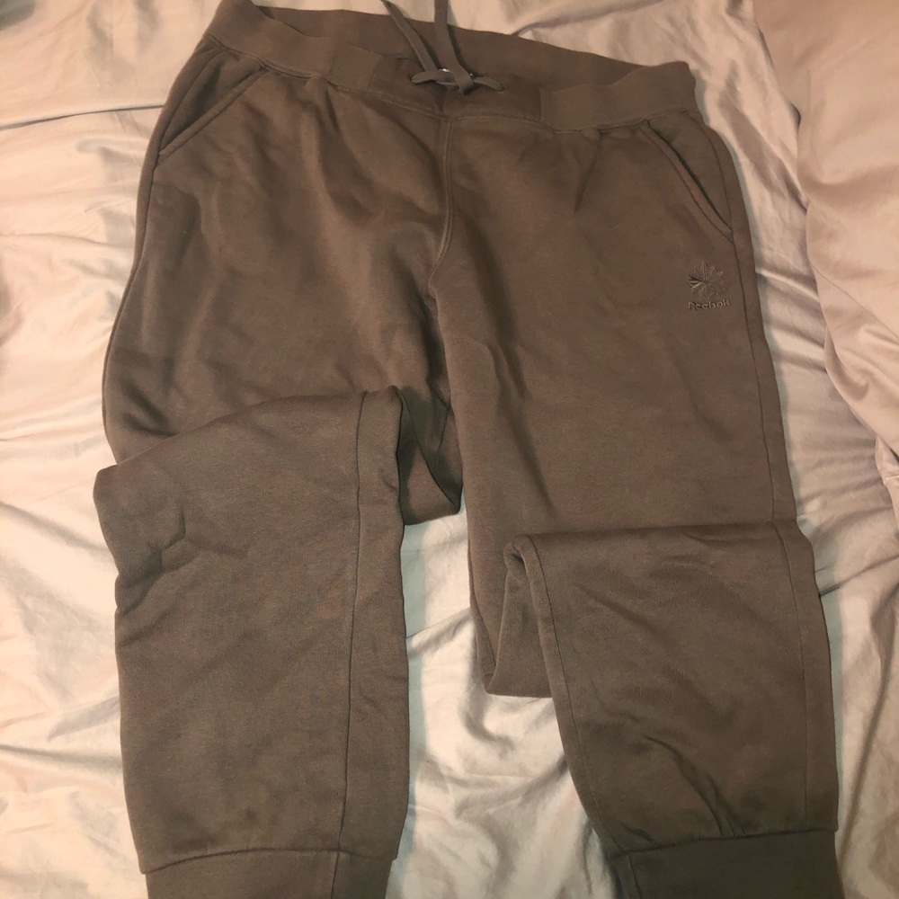 Reebok Classic olive green joggers